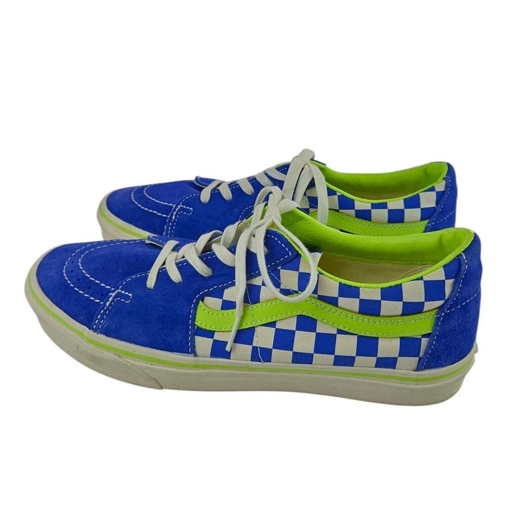 Vans | Blue, Yellow & White Low-top Suede Skate Shoes | Size 11